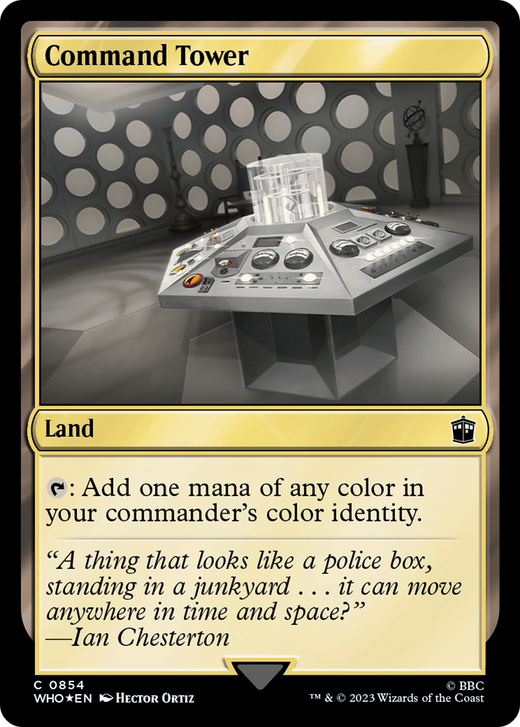 Command Tower (0854) (Surge Foil) [Doctor Who] | Cards and Coasters CA