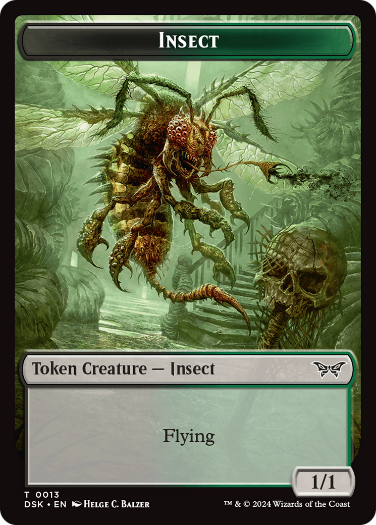 Insect (0013) Token [Duskmourn: House of Horror Tokens] | Cards and Coasters CA