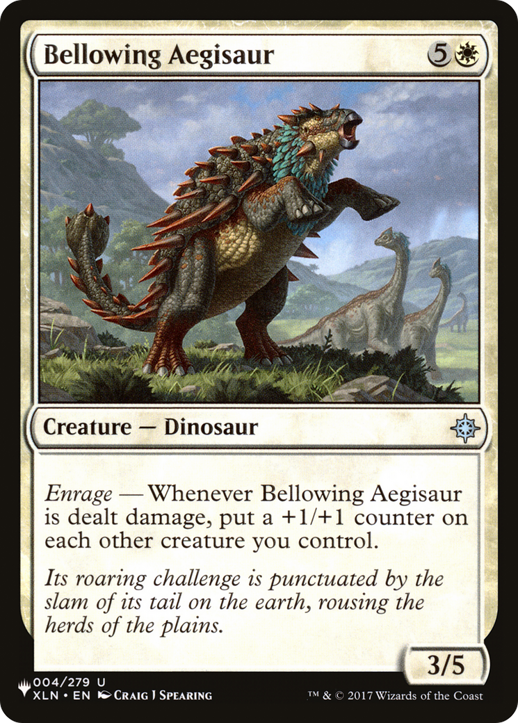 Bellowing Aegisaur [The List Reprints] | Cards and Coasters CA