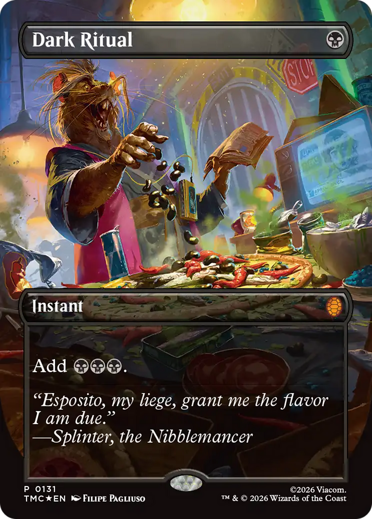 Dark Ritual (Borderless) [Teenage Mutant Ninja Turtles Commander] | Cards and Coasters CA