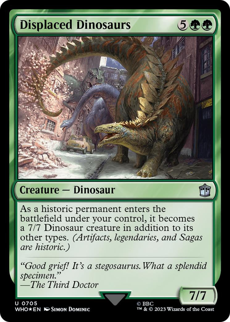 Displaced Dinosaurs (Surge Foil) [Doctor Who] | Cards and Coasters CA