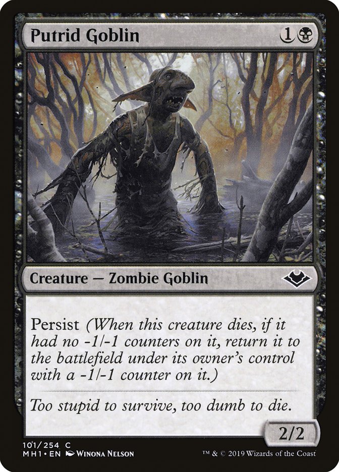 Putrid Goblin [Modern Horizons] | Cards and Coasters CA