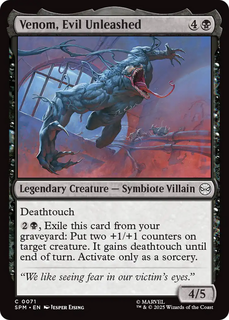 Venom, Evil Unleashed [Marvel's Spider-Man] | Cards and Coasters CA