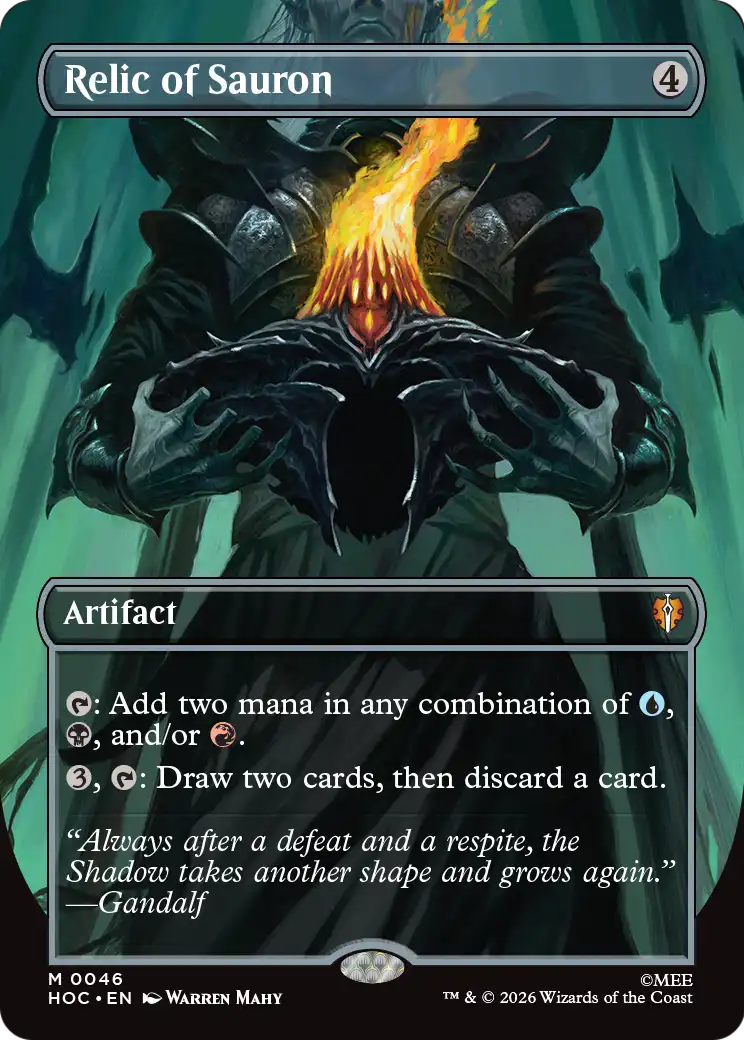 Relic of Sauron (Borderless) [The Hobbit: Eternal-Legal] | Cards and Coasters CA