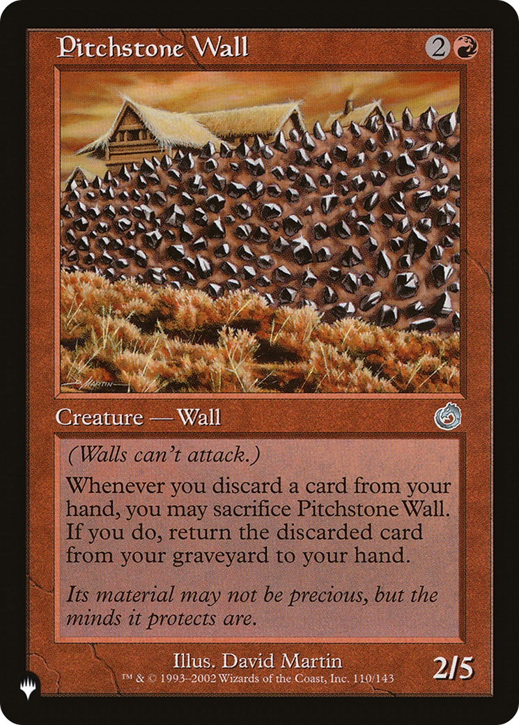 Pitchstone Wall [The List Reprints] | Cards and Coasters CA