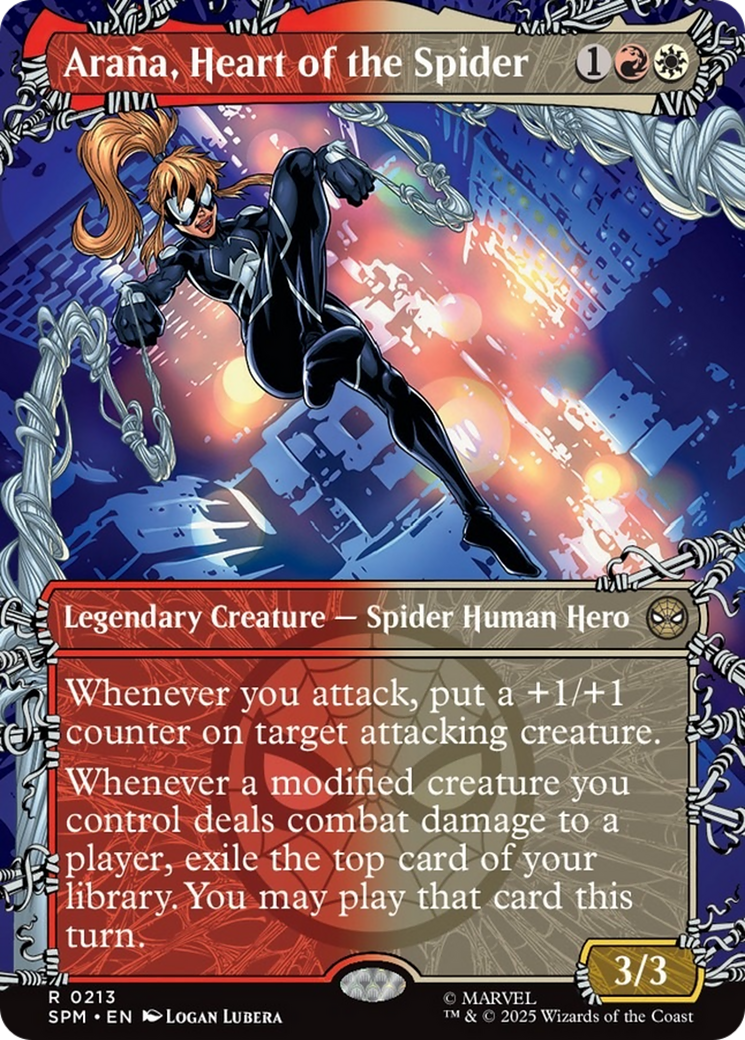 Arana, Heart of the Spider (Borderless) [Marvel's Spider-Man] | Cards and Coasters CA