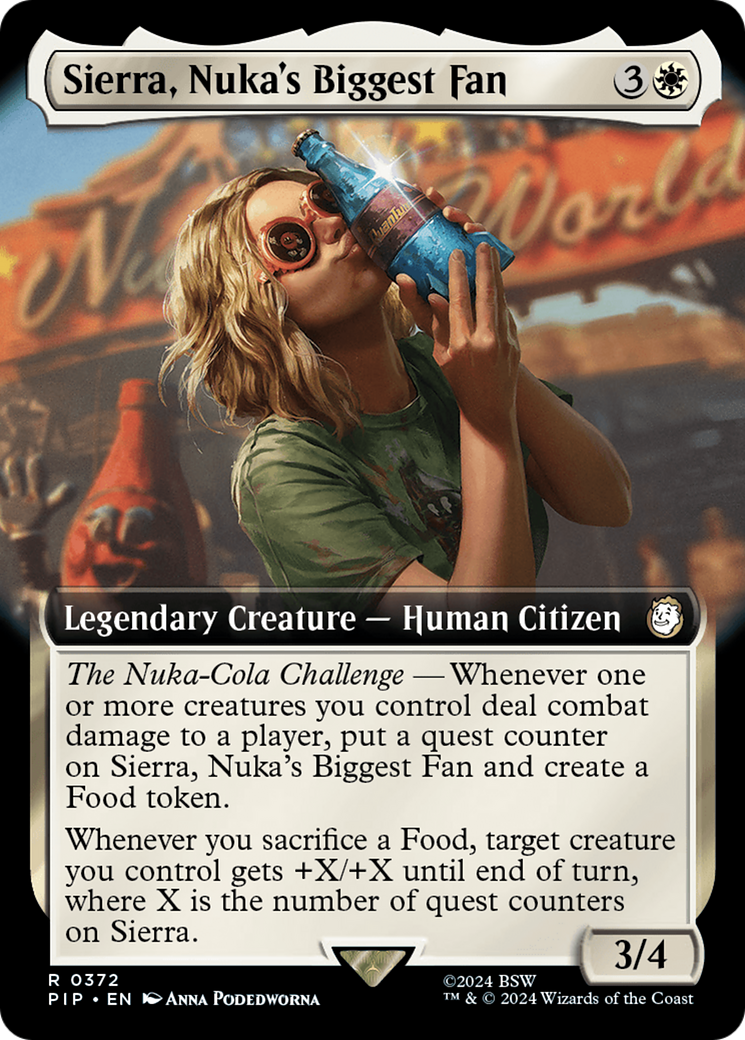 Sierra, Nuka's Biggest Fan (Extended Art) [Fallout] | Cards and Coasters CA