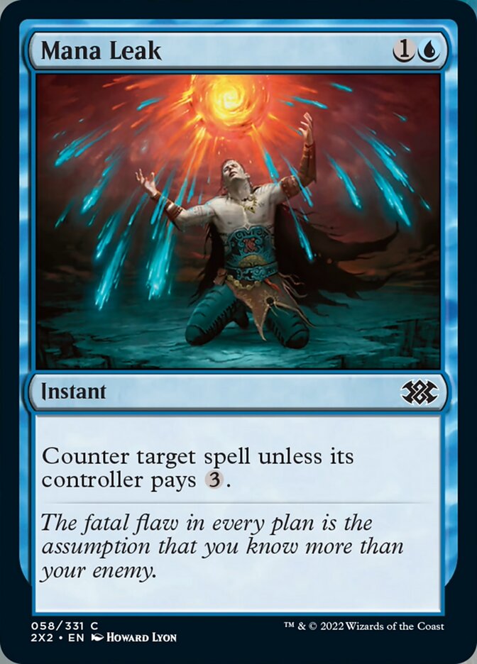 Mana Leak [Double Masters 2022] | Cards and Coasters CA