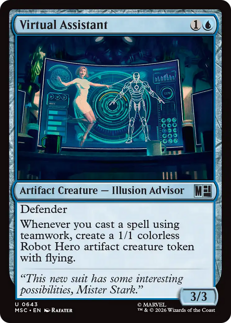 Virtual Assistant [Marvel Super Heroes Commander] | Cards and Coasters CA