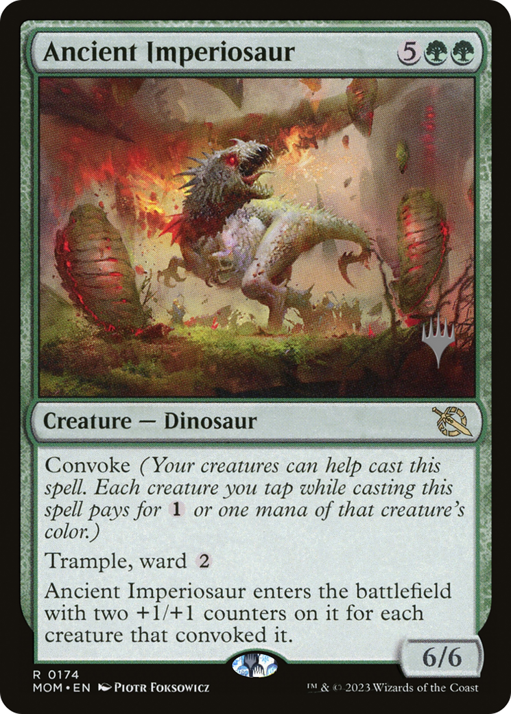 Ancient Imperiosaur (Promo Pack) [March of the Machine Promos] | Cards and Coasters CA