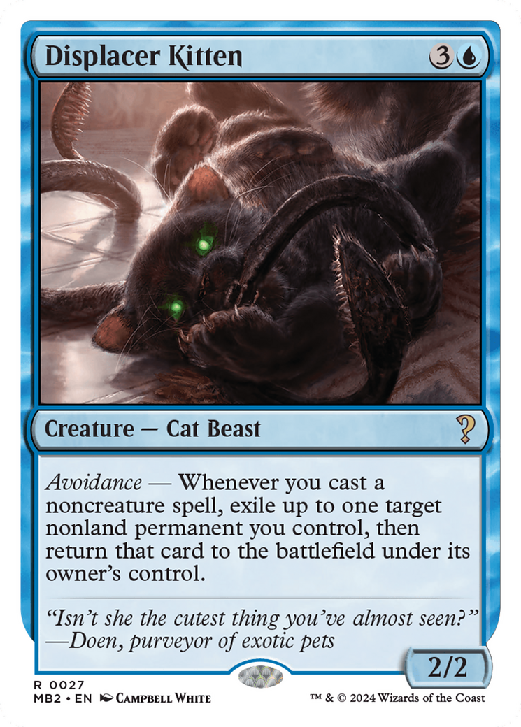 Displacer Kitten (White Border) [Mystery Booster 2] | Cards and Coasters CA