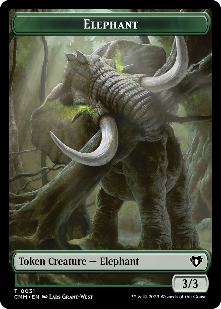 Elephant Token [Commander Masters Tokens] | Cards and Coasters CA