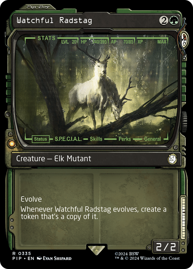 Watchful Radstag (Showcase) [Fallout] | Cards and Coasters CA