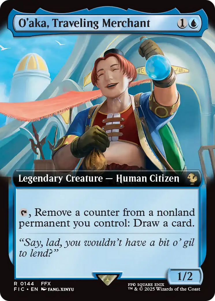 O'aka, Traveling Merchant (Extended Art) [FINAL FANTASY Commander] | Cards and Coasters CA