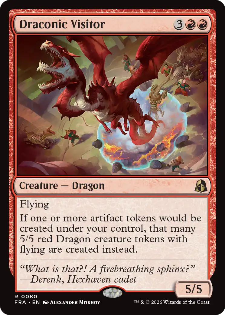 Draconic Visitor [Reality Fracture] | Cards and Coasters CA