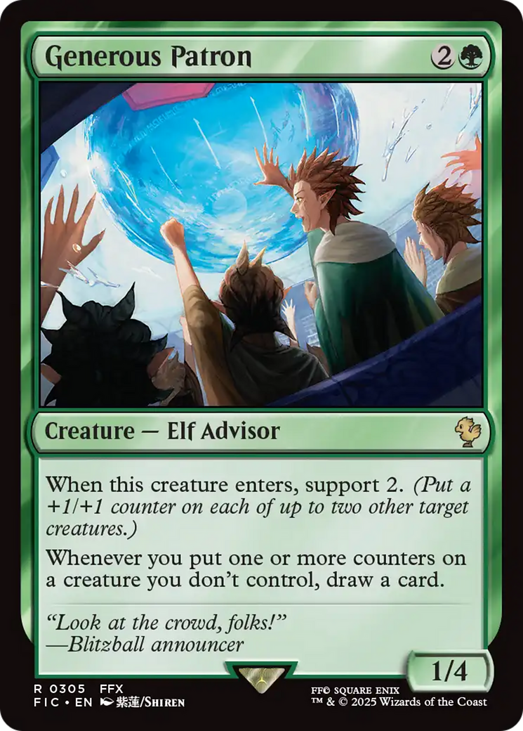 Generous Patron [FINAL FANTASY Commander] | Cards and Coasters CA
