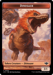 Treasure // Dinosaur Double-Sided Token [Outlaws of Thunder Junction Tokens] | Cards and Coasters CA