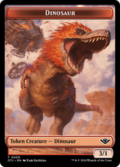Dinosaur // Plot Double-Sided Token [Outlaws of Thunder Junction Tokens] | Cards and Coasters CA