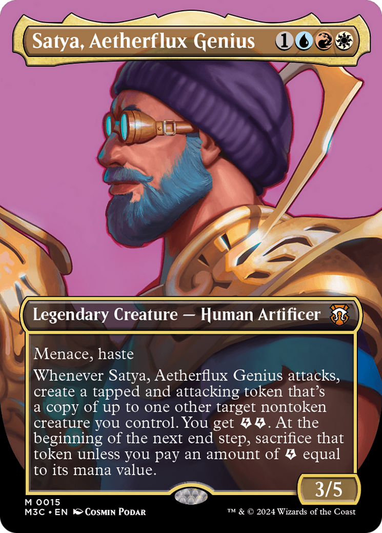 Satya, Aetherflux Genius (Borderless) [Modern Horizons 3 Commander] | Cards and Coasters CA