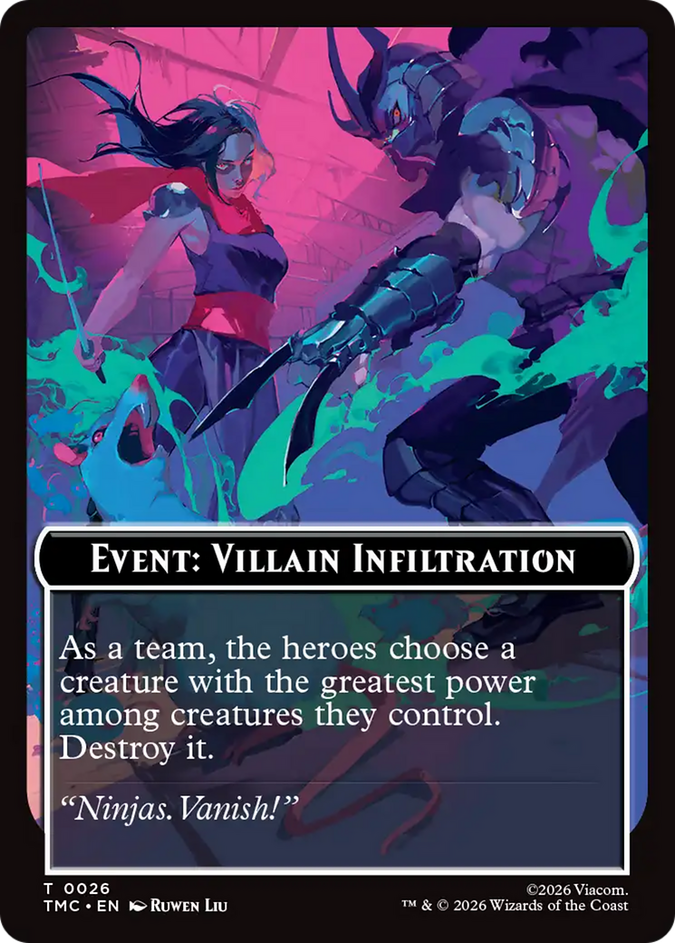 Event: Villain Infiltration [Teenage Mutant Ninja Turtles Commander Tokens] | Cards and Coasters CA