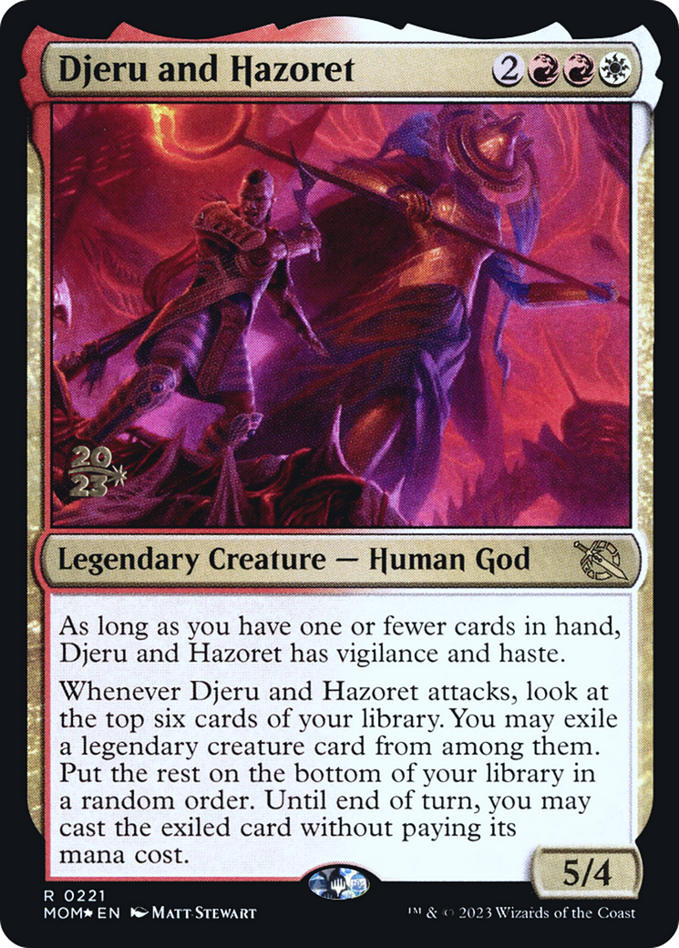 Djeru and Hazoret [March of the Machine Prerelease Promos] | Cards and Coasters CA