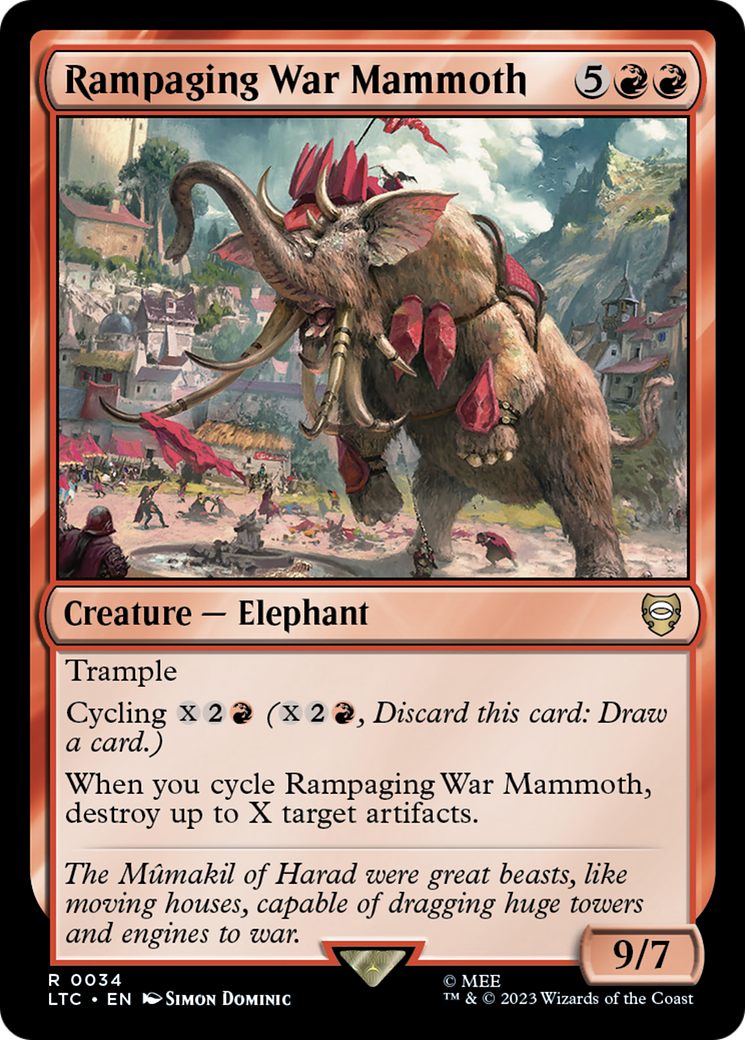 Rampaging War Mammoth [The Lord of the Rings: Tales of Middle-Earth Commander] | Cards and Coasters CA