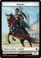 Human // Knight Double-Sided Token [Foundations Tokens] | Cards and Coasters CA