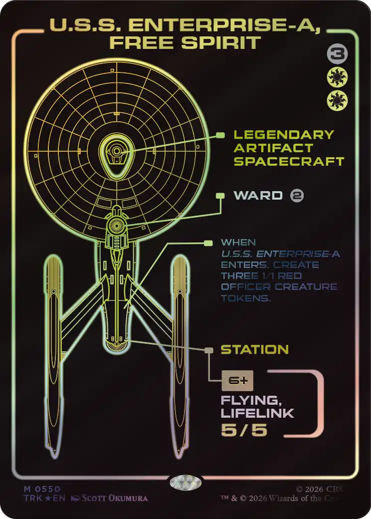 U.S.S. Enterprise-A, Free Spirit (Showcase) [Star Trek] | Cards and Coasters CA