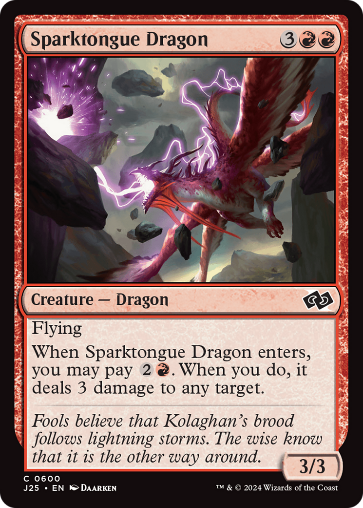 Sparktongue Dragon [Foundations Jumpstart] | Cards and Coasters CA