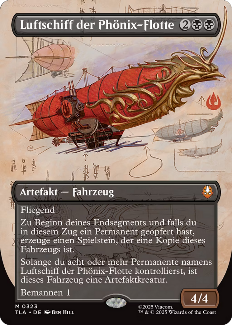Phoenix Fleet Airship (Borderless) [Avatar: The Last Airbender] | Cards and Coasters CA