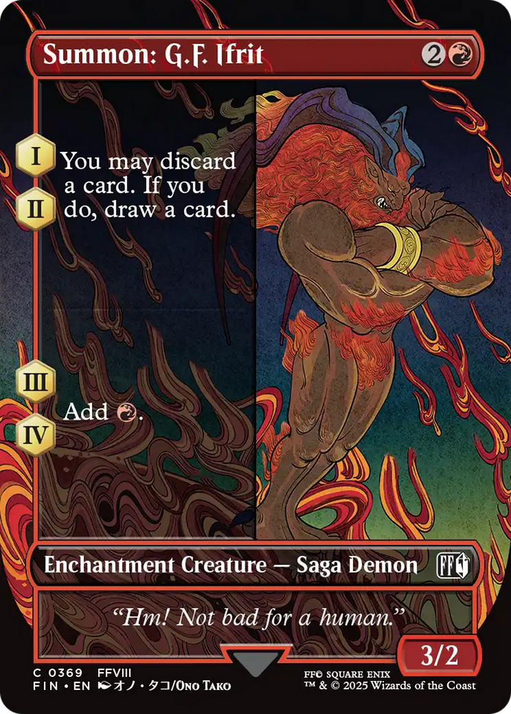 Summon: G.F. Ifrit (Borderless) [FINAL FANTASY] | Cards and Coasters CA