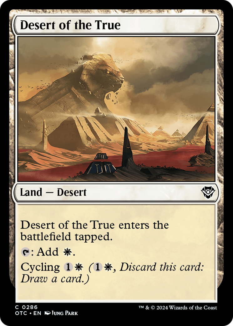 Desert of the True [Outlaws of Thunder Junction Commander] | Cards and Coasters CA