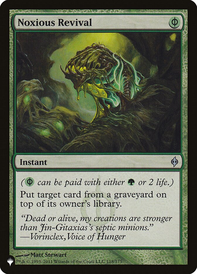 Noxious Revival [The List] | Cards and Coasters CA