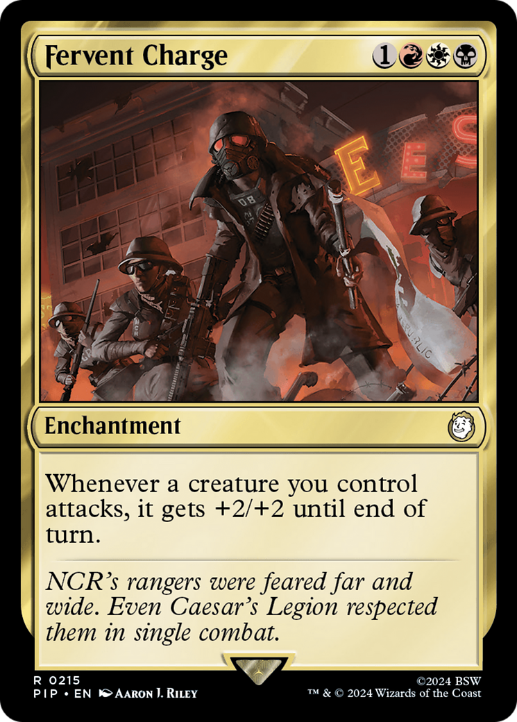 Fervent Charge [Fallout] | Cards and Coasters CA