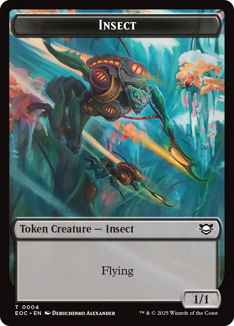 Insect // Golem (0013) Double-Sided Token [Edge of Eternities Commander Tokens] | Cards and Coasters CA