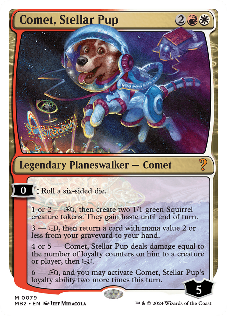 Comet, Stellar Pup [Mystery Booster 2] | Cards and Coasters CA