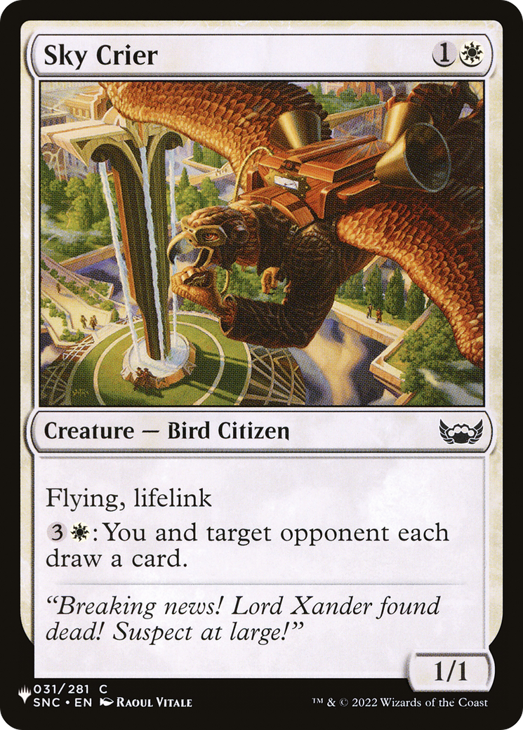 Sky Crier [The List Reprints] | Cards and Coasters CA