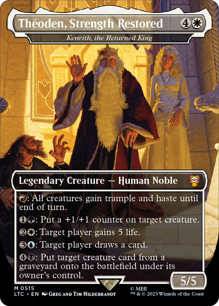 Theoden, Strength Restored - Kenrith, the Returned King (Borderless) [The Lord of the Rings: Tales of Middle-Earth Commander] | Cards and Coasters CA