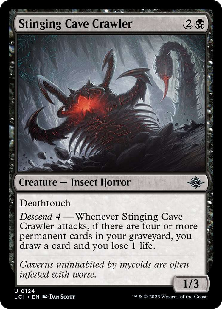 Stinging Cave Crawler [The Lost Caverns of Ixalan] | Cards and Coasters CA