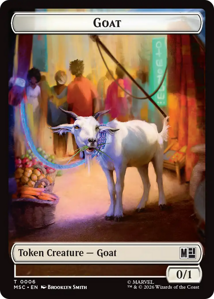 Soldier // Goat Double-Sided Token [Marvel Super Heroes Commander Tokens] | Cards and Coasters CA