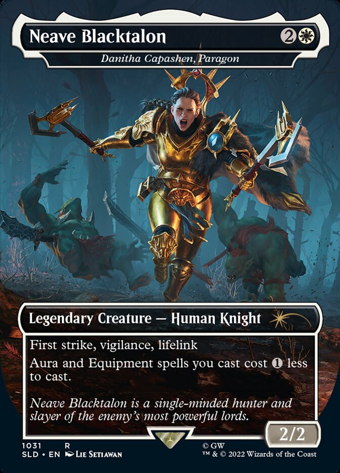 Neave Blacktalon - Danitha Capashen, Paragon (Borderless) [Secret Lair Drop Series] | Cards and Coasters CA