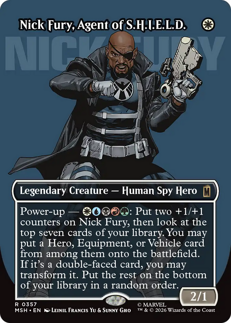 Nick Fury, Agent of S.H.I.E.L.D. (Borderless) (0357) [Marvel Super Heroes] | Cards and Coasters CA