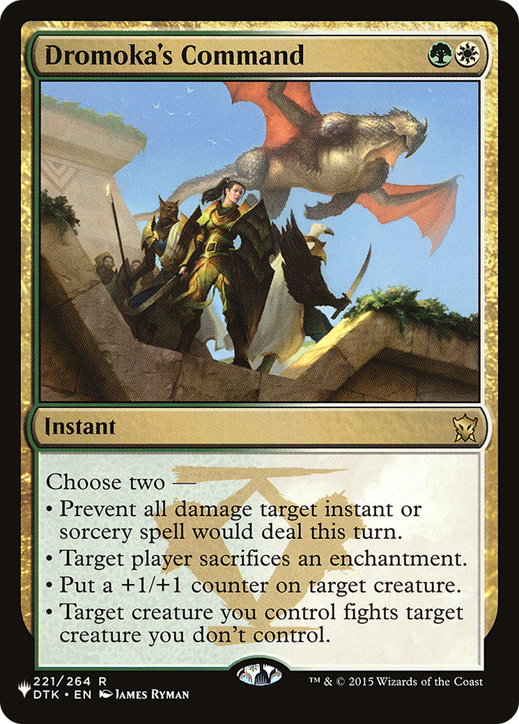 Dromoka's Command [The List] | Cards and Coasters CA