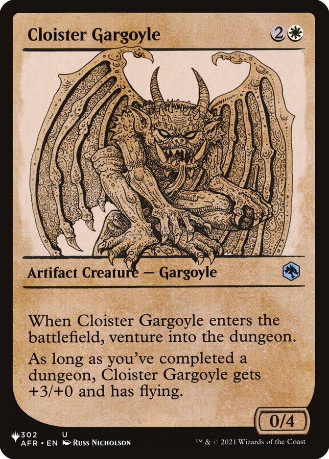 Cloister Gargoyle (Showcase) [The List] | Cards and Coasters CA