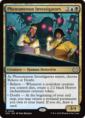 Phenomenon Investigators [Duskmourn: House of Horror Commander] | Cards and Coasters CA