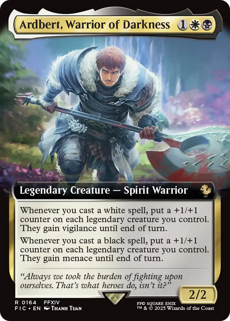 Ardbert, Warrior of Darkness (Extended Art) [FINAL FANTASY Commander] | Cards and Coasters CA