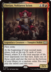 Florian, Voldaren Scion [Duskmourn: House of Horror Commander] | Cards and Coasters CA