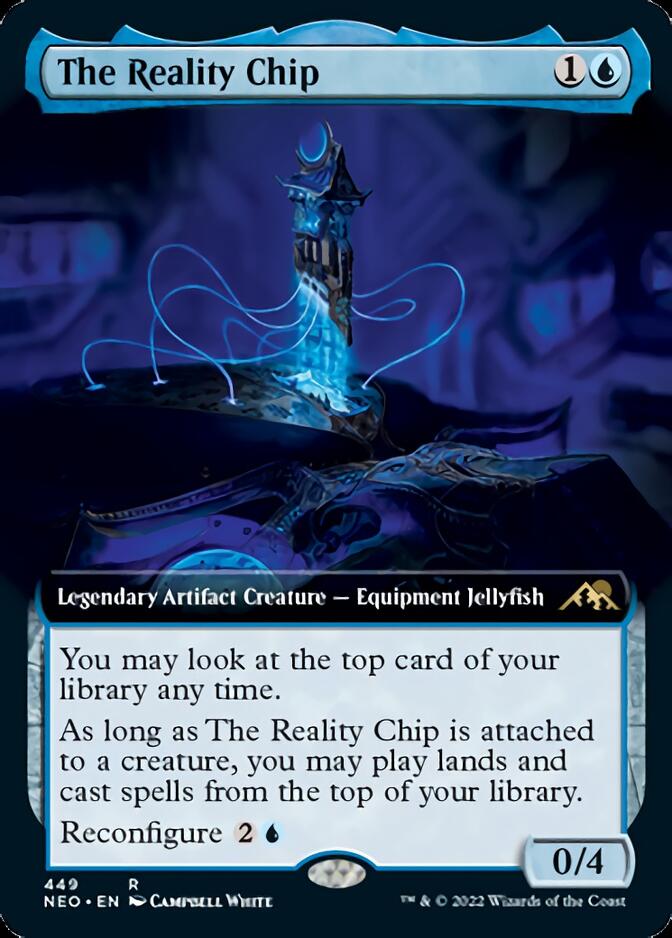 The Reality Chip (Extended Art) [Kamigawa: Neon Dynasty] | Cards and Coasters CA