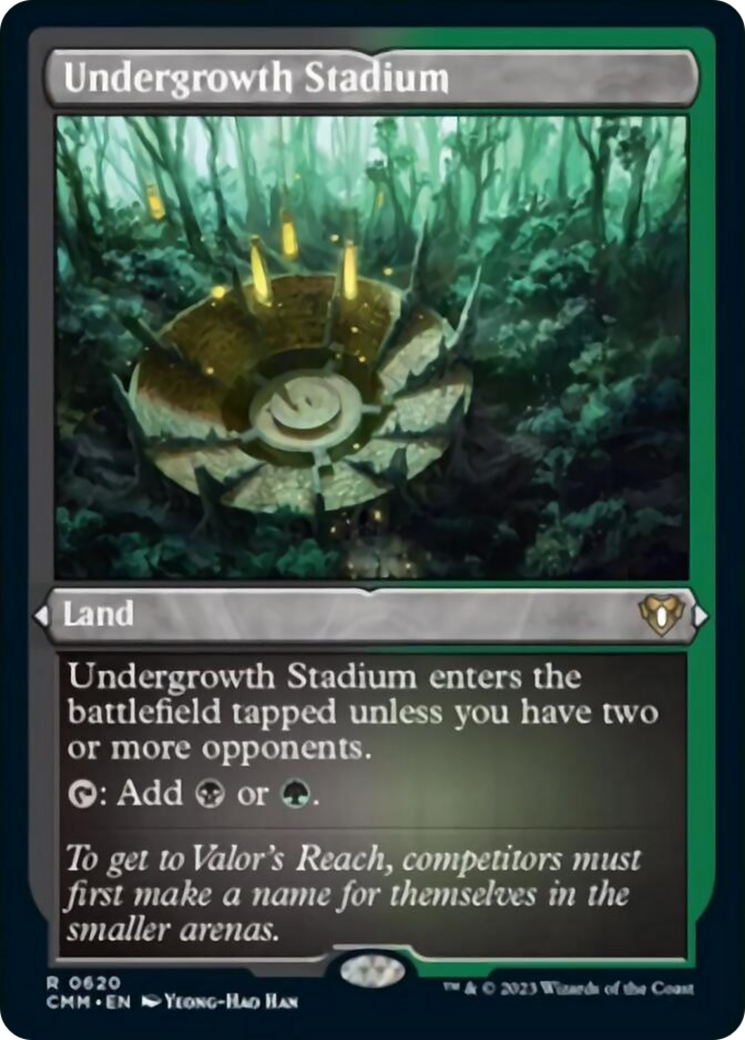 Undergrowth Stadium (Foil Etched) [Commander Masters] | Cards and Coasters CA