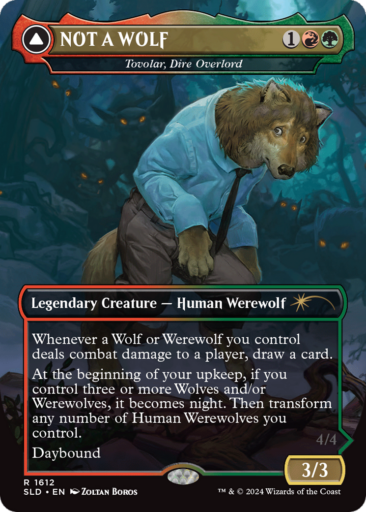 NOT A WOLF - Tovolar, Dire Overlord [Secret Lair Drop Series] | Cards and Coasters CA